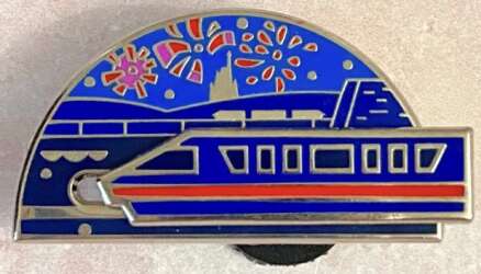 Click to view the Monorail Magic Kingdom Castle Fireworks Interactive Sliding Pin details