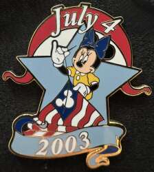 Minnie Sewing the American flag
