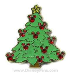 'Christmas 2007 - Christmas Tree with Jeweled Mickey Mouse Icon Ornaments - MLT'