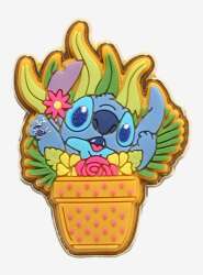Loungefly Disney Lilo & Stitch Floral Enamel Pin - BoxLunch Exclusive