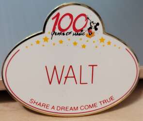 Cast Member Name Tag "Walt" - Share a Dream Come True