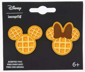 Mickey & Minnie Mouse Waffle Scented Enamel Pin Set