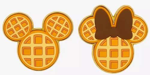 'BoxLunch - Disney - Mickey &amp; Minnie Mouse Waffle Scented Enamel Pin Set - DLIC'