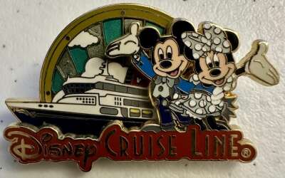 Mickey and Minnie in Formal Attire with Ship