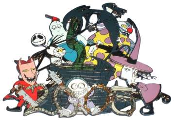 103194 - 2005 Halloweentown Wishing Well Collection - The Nightmare Before Christmas - Jumbo Character Group - Disneyland Resort alternate image