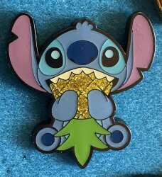 Stitch Eating Glitter Pineapple
