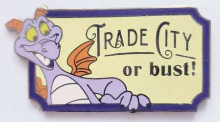 WDW - Figment Bumper Sticker - Trade City or Bust - Pin Event
