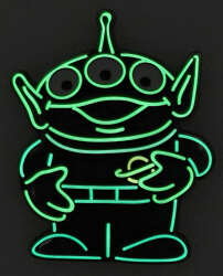 103228 - (PALM) Disney Pixar Toy Story Collectible Pin Special Edition 300 - Neon Alien 2” GITD - Disney Licensed alternate image