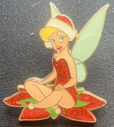 Tinker Bell Sitting On Poinsettia