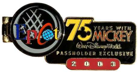 Click to view the 75 years of Mickey WDW Epcot 2003 Passholder Exclusive details