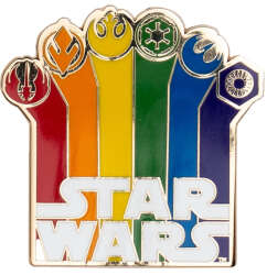 Click to view the Star Wars Logo Rainbow Enamel Pin Entertainment Earth Exclusive details