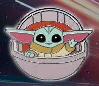 Click to view the Cutest in the Galaxy Lanyard with Pin Set - Grogu Waving Only details