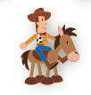 Woody Riding Bullseye