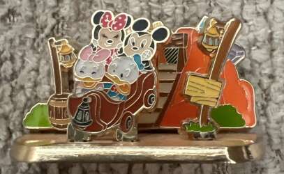 Cute Mickey, Minnie, Donald, and Daisy on Seven Dwarfs Mine Train