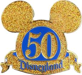 Glitter Sparkle 50th Anniversary Mickey Icon