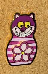 'Christmas Pin-Doll Party Pin Trading Event - Cheshire Cat Russian Nesting Doll - DLP'