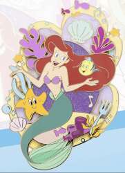 Click to view the Pink a la Mode Ariel Melodic Mermaid Jumbo LE 200 details