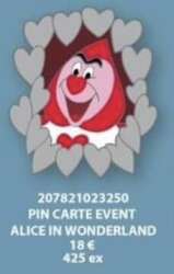 Alice in Wonderland Pin Trading Event 2024 - Heart Card - DLP