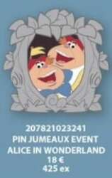 Alice in Wonderland Pin Trading Event 2024 - Tweedledee and Tweedledum - DLP