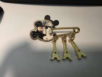 'DLP World of Disney - Paris Minnie Safety Pin With Eiffel Tour Parisienne - DLP'