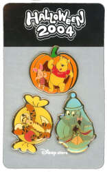 'Halloween 2004 - Pooh, Tigger and Eeyore 3 Pin Set - DSJ'
