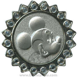 Mickey Mouse Sculpted Face in Jeweled Frame