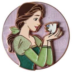 Belle with Chip on light pink background