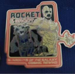 105083 - Guardians of the Galaxy: Cosmic Rewind - Rocket and Groot on a cosmic rewind pin - Walt Disney World alternate image