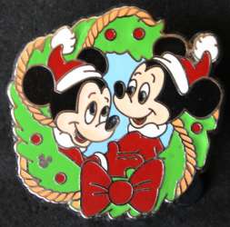 'Hotel Lanyard Collection - 2006 Disneyland Resort Holiday Wreath - Morty and Ferdie - DLR'