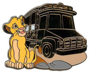 'Walt Disney World Attraction Vehicles Mystery Collection - Simba with a Kilimanjaro Safari Jeep - Chaser - WDW'