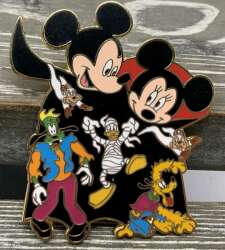 Mickey, Minnie, Pluto, Donald and Goofy - Halloween