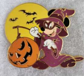 'Halloween 2003 - Mickey Dressed as a Wizard Holding a Pumpkin on a String - DLP'