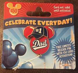 #1 Dad red Mickey balloon with blue baseball cap