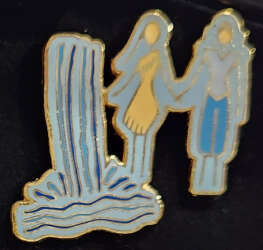 Pocahontas and John Smith by Waterfall