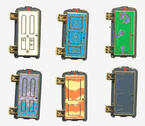 'Monsters, Inc. Door Blind Box Hinged Pin Set - Full 6-Pin Series - LFLY'