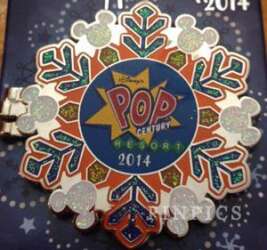 'Resort Holiday Collection 2014: Hinged Snowflakes - Disney's Pop Century Resort — Mickey Mouse - WDW'