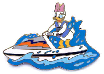 Daisy Duck Riding a Jet Ski