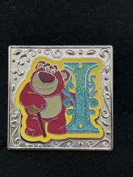 'I Love Mickey &amp; Minnie Mystery Tin Collection - Lotso (Blue Glitter and Yellow Filigree Letter I) - HKDL'