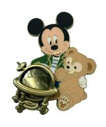 Mickey Mouse and Duffy with World Globe Spinner