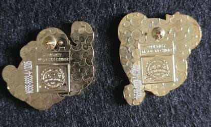 'Christmas 2012 - Mickey and Minnie Mouse Glitter Santa Hats 2 Piece Set - WDW'