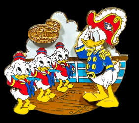 Click to view the Admiral Donald with Huey, Dewey and Louie Saluting details