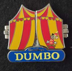 Dumbo Red and Yellow Circus Tent Hinged Pin  – Variant 5