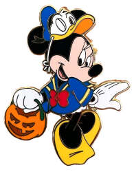 Minnie Mouse dressed as Donald - Halloween - Tombstone Pin Set - Disney Catalog