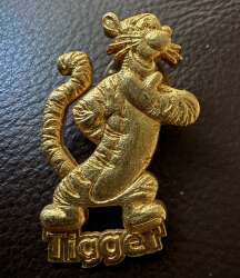 Tigger standing on his name