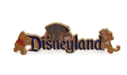 Disneyland Logo with Pooh Bear, Eeyore and Tigger