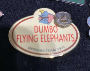 41372 - Cast Member 40 Years Opening Team Name Tags - Dumbo Flying Elephants - Walt Disney World alternate image