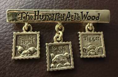 'The Hundred Acre Wood Pooh, Tigger, Piglet charm brooch pin'