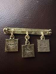 'The Hundred Acre Wood Pooh, Tigger, Piglet charm brooch pin'