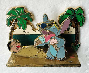 '3D Diorama Collection - Lilo and Stitch at the Beach - Diorama - DSUS'
