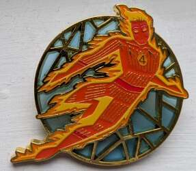 106701 - Boxlunch - The Fantastic Four: First Steps Stained Glass Blind Box - Human Torch - Loungefly alternate image